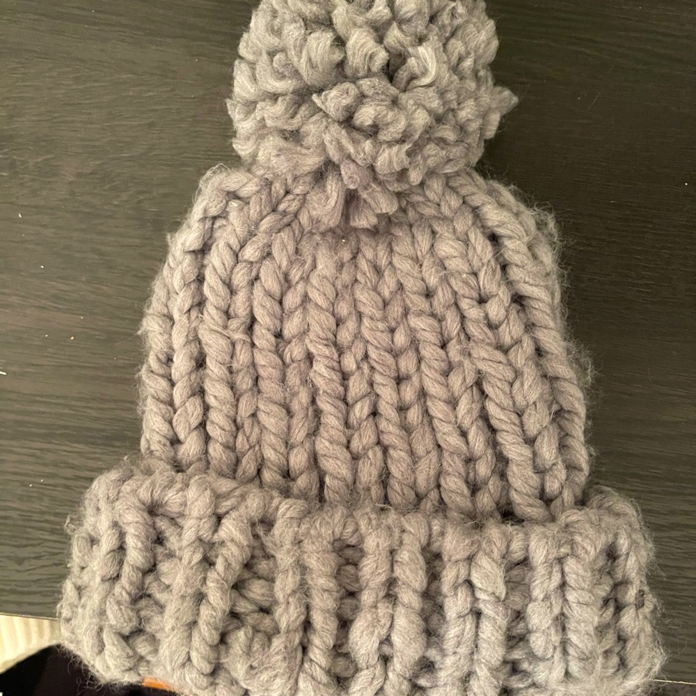 Chunky knit hat. Very warm and cute!